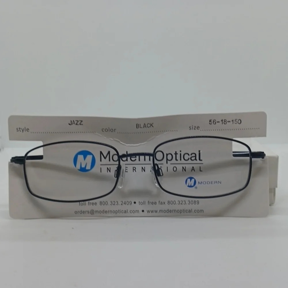 NWT MEN'S MODERN OPTICAL EYEGLASS FRAMES JAZZ BLACK